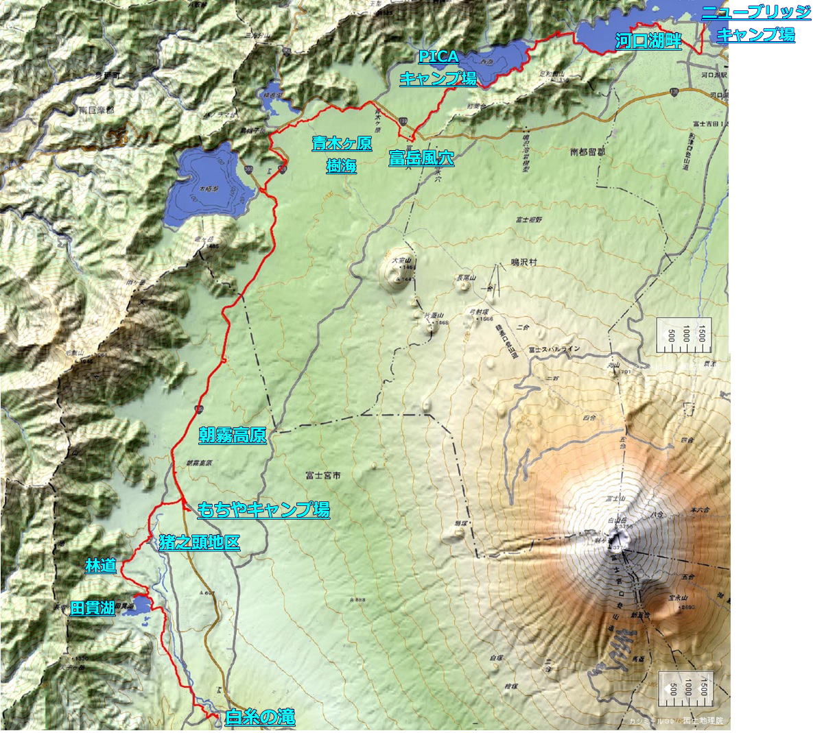 富士山麓歩きルート