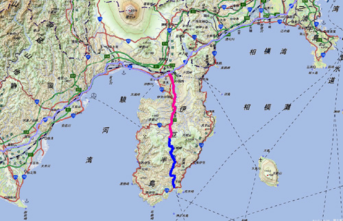 下田街道ルート地図